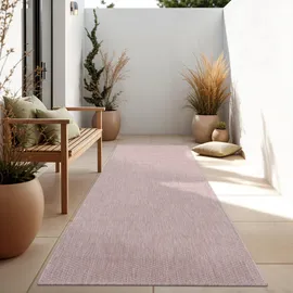 Paco Home Outdoorteppich, Pink, Textil, Rechteckig, 80x150 cm, strapazierfähig, für Terrasse Küche