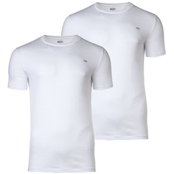 DIESEL Herren T-Shirt 2er Pack - UMTEE-RANDAL-TUBE, Rundhals, kurzarm, Logo Weiß XL