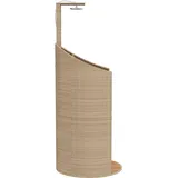 vidaXL Gartendusche Beige 100x100x241,5 cm Poly Rattan Akazienholz