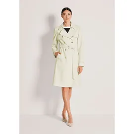 Madeleine Trenchcoat MADELEINE "Trenchcoat Eleganter Zweireiher mit breitem Reverskragen", Damen, Gr. 42, weiß (wollweiß), Obermaterial: 50% Polyester PES. 50% Wolle WO., Modern, gerade, Mäntel, Ärmelriegel