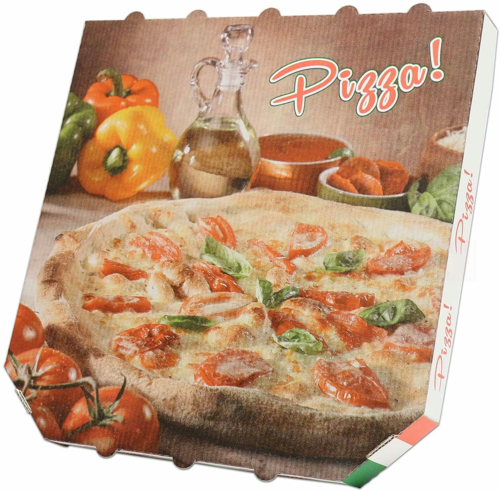 200x Pizzakarton Piccante 29 x 29 x 3 cm Kraft Modell Treviso
