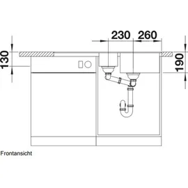 Blanco Metra 6 S-F anthrazit + Excenterbetätigung