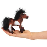 Folkmanis Mini-Fingerpuppe, braun, schwarz, weiß