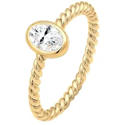 Elli PREMIUM Verlobung Topas Edelstein Gedreht 925er Silber 58 Damen 