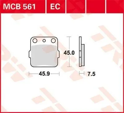 TRW Bremsbelagsatz MCB561EC Bremsbeläge,Bremsklötze,Bremssteine,Bremsbeläge & Bremsbelagsatz,Bremsklötze & Bremsbelagsatz