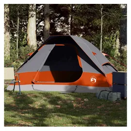 vidaXL Kuppel-Campingzelt 2 Personen Grau/Orange