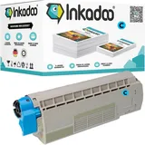 Inkadoo Inkadoo, Toner, Toner kompatibel zu Oki 44844615 / C822 Toner, cyan Cyan C