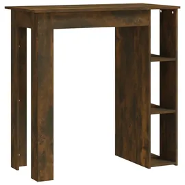 vidaXL Bartisch mit Regal 102 x 50 x 103,5 cm Braun