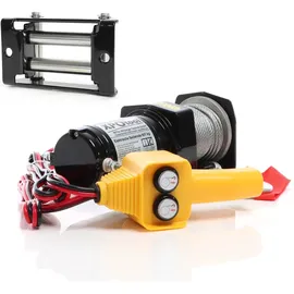 XPOtool XPOtool, Seilzug + Werkstattkran, Elektrische Seilwinde 907kg Stahlseil, 12,5m & Rollenfenster, 907-1587kg