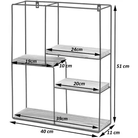 MCW Wandregal K76 51x40x11cm Weiß