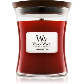 Woodwick Cinnamon Chai Duftkerze mit Holzdocht 275 g