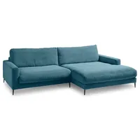 Sormani Ecksofa Florenz Cord Blau, Grün Petrol