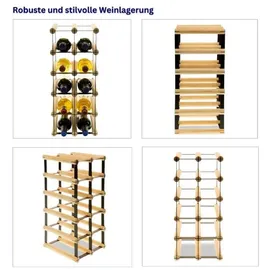 Proregal Weinregal 52,5 x 22,5 x 24,5 cm Natur