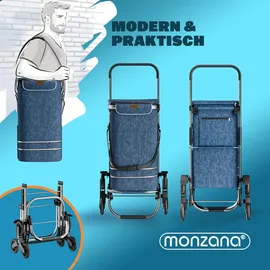 monzana 3in1 Einkaufstrolley blau 0,44 m