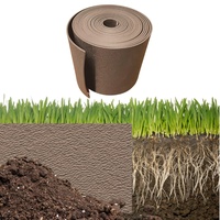 GARDENIX Flexible Rasenkante Kunststoff Beetumrandung Rasenband Länge 6 m, Höhe 15 cm, Braun