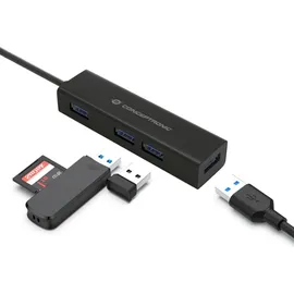 Conceptronic HUBBIES07B - Hub - 4 x SuperSpeed USB 3.0