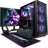 Vibox VIII-100 Gaming PC Set Komplett - Monitor 23 Zoll - Intel Core i9 12900KF 5,2 GHz - Nvidia RTX 5060 8 GB - 16 GB RAM - 1 TB SSD - Windows 11 ... - Schwarz