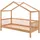 Vipack Mid.you Hausbett Natur, Holz, Eiche massiv 90x200 cm, Kinder- , Jugendzimmer, Kinderbetten, Hausbetten