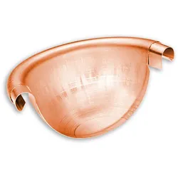 Dachrinne Viertelkugel Grömo zum Löten, universal mit Stift, Kupfer, verschiedene Größen (Ausführung: Nenngröße 400. Ø 192mm)