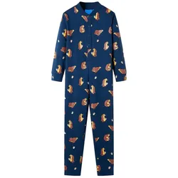 Kinder-Schlafanzug Einteiler – Jeansblau 104 - 104