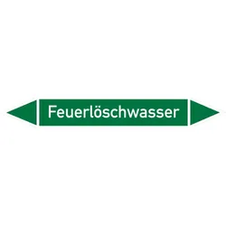 Rohrleitungskennzeichen Feuerlöschwasser - 187x26 mm Folie selbstklebend