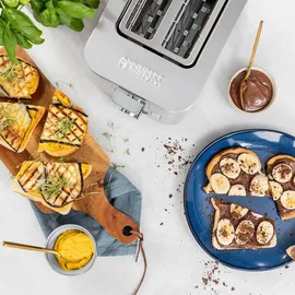 Princess 142400 Toaster mit Brötchenaufsatz Edelstahl