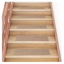 vidaXL Stufenmatten Selbstklebend 30 Stk. Hellbraun 76x20cm Rechteckig