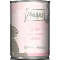 Katzen - Nassfutter MJAMJAM Cat Kitten Huhn & Lachsöl, 400 g