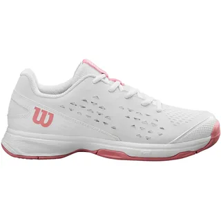 Wilson Rush Pro Junior L Tennisschuhe, Komfortables Spiel und Dynamische Dämpfung, Abriebfest, Weiß/Mauveglow, Größe 10,5K