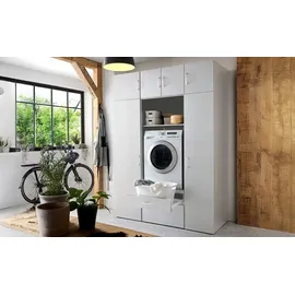 WIMEX MULTIRAUMKONZEPT Waschmaschinenschrank 70 x 185 cm Weiß Holz