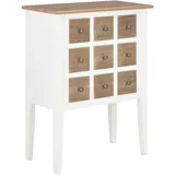 vidaXL Sideboard Weiß 54x30x80 cm Massivholz