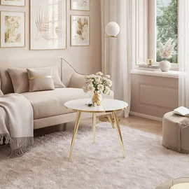 lookway Soleil Gold Hochglanz Weiß 50 x 47 x 50 cm
