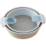 4-Teiliges Pollensieb-Set,Mehlsieb-Becken-Set, Stapelbares Netzsieb,Haushalts-Multifunktions-Mehlsieb-Tablett, Eiertrenner, Küchen-Backutensilien