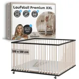Sämann Laufgitter Matratze, Cloud Air Sprossen Lattenrost schwarz/natur Premium | Gr.: 120x120 cm