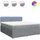 vidaXL Boxspringbett 180 x 200 cm Hellgrau