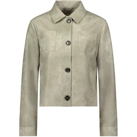 Amber & June Kunstleder-Jacke mit Kragen", in Leder-Optik, Hellgruen, 38