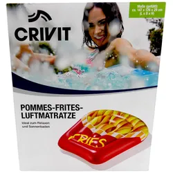 Crivit Luftmatratze Pommes Frites zum Relaxen und Sonnenbaden aufblasbar