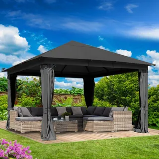 Brast Alu Pavillon Infinity 4 x 4 m Grau