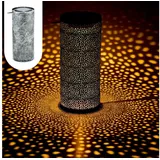 Marrakesch Orient & Mediterran Interior Laterne Metall 30 cm Solar LED wetterfest IP65 Feroe Grün