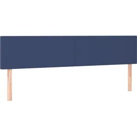 vidaXL Boxspringbett mit Matratze Blau 180x200 cm Stoff