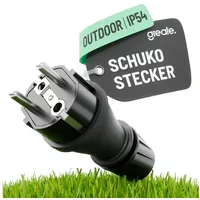 greate Schuko-Steckdose IP54 Schwarz 1 St.