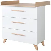 Roba Wickelkommode Leon, abnehmbarer Aufsatz, 3 Schubladen - Griffe