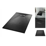 vidaXL Duschwanne SMC Schwarz 120×70 cm