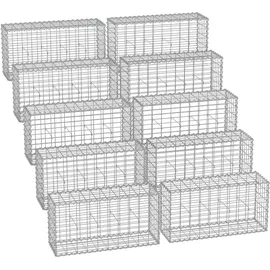 Songmics Gabionenkörbe 100 x 30 x 30 cm