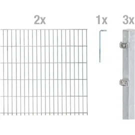 GAH Alberts Doppelstabmattenzaun Set 5 Matten 1,60 x 10 m anthrazit