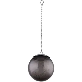 GLOBO 2er Set LED Solar Kugel Deko Lampen Außen Steh Strahler Garten Balkon Hänge Leuchte rauch