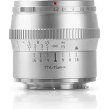 TTARTISAN Festbrennweite APS-C 50 mm f1.2 – Sony E-Mount (Sony E, APS-C / DX), Objektiv, Silber