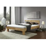 Futonbett Schlafzimmer Bett Wildeiche massiv Holz geölt Jenny 90 x 200 cm