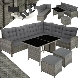 Tectake Barletta Rattan Lounge grau