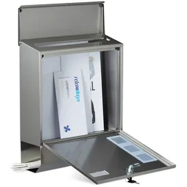 Relaxdays Edelstahl inkl. Zeitungsrolle (10020767)